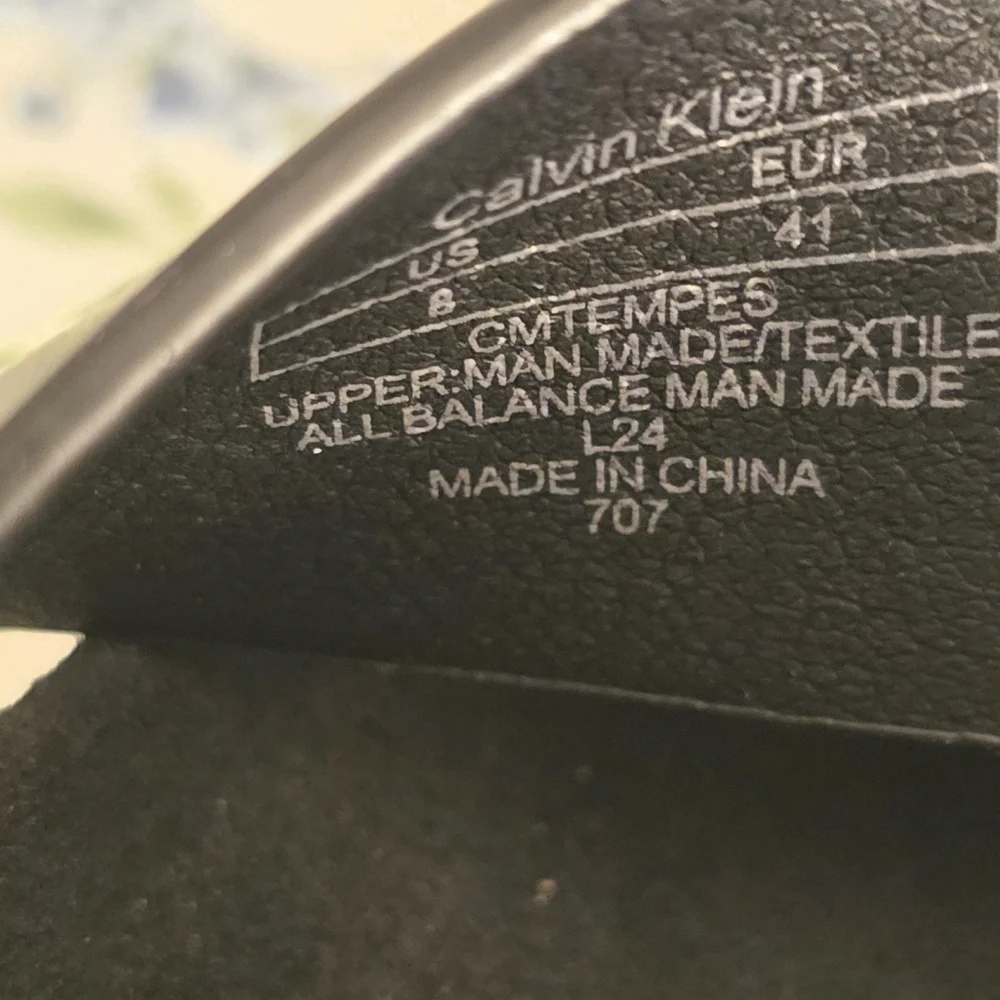 Calvin Klein Black Slide Sandals NWT 8